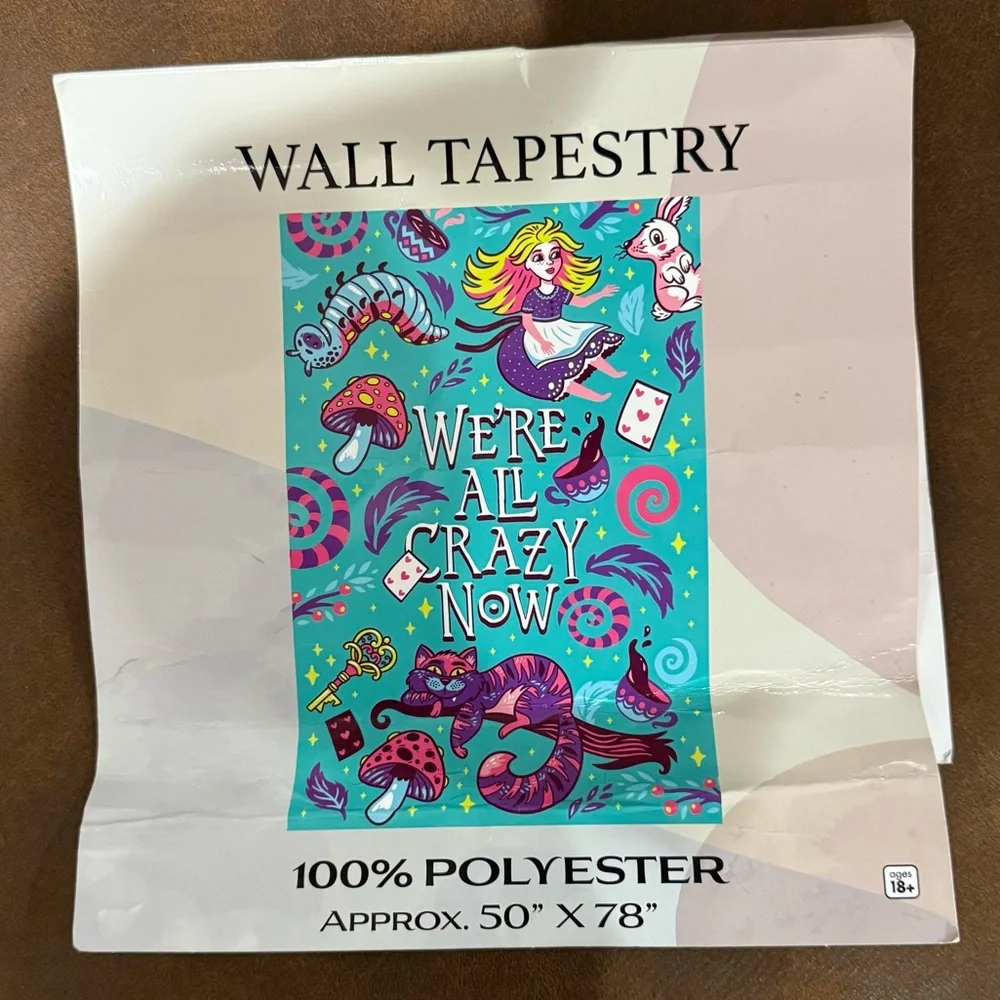 🆕 Alice in Wonderland Large 50”x78” Wall Tapestry